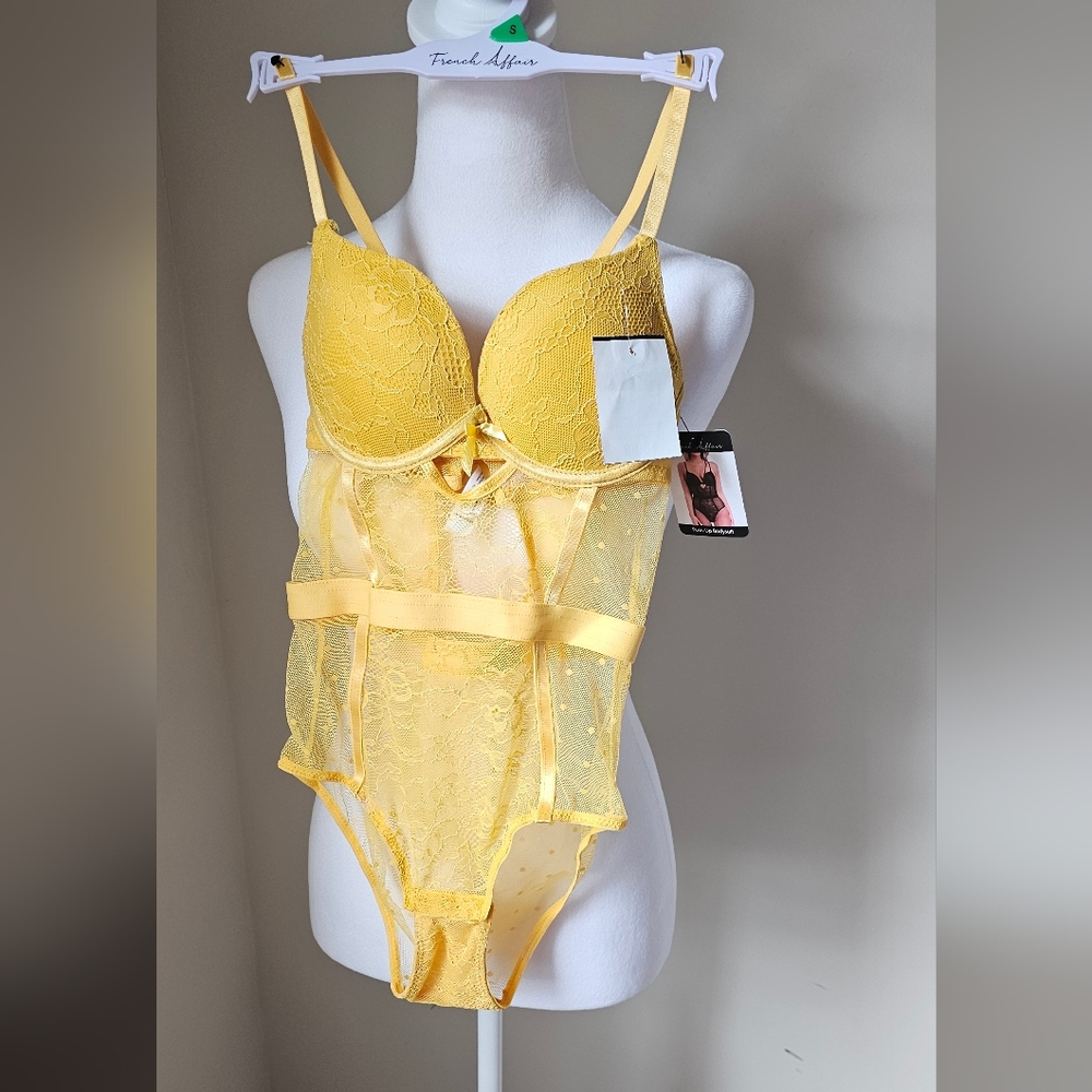 Yellow push up bodysuit!